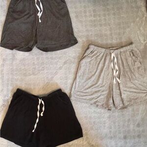 Women's Casual Shorts - Black, Gray, and Dark Gray